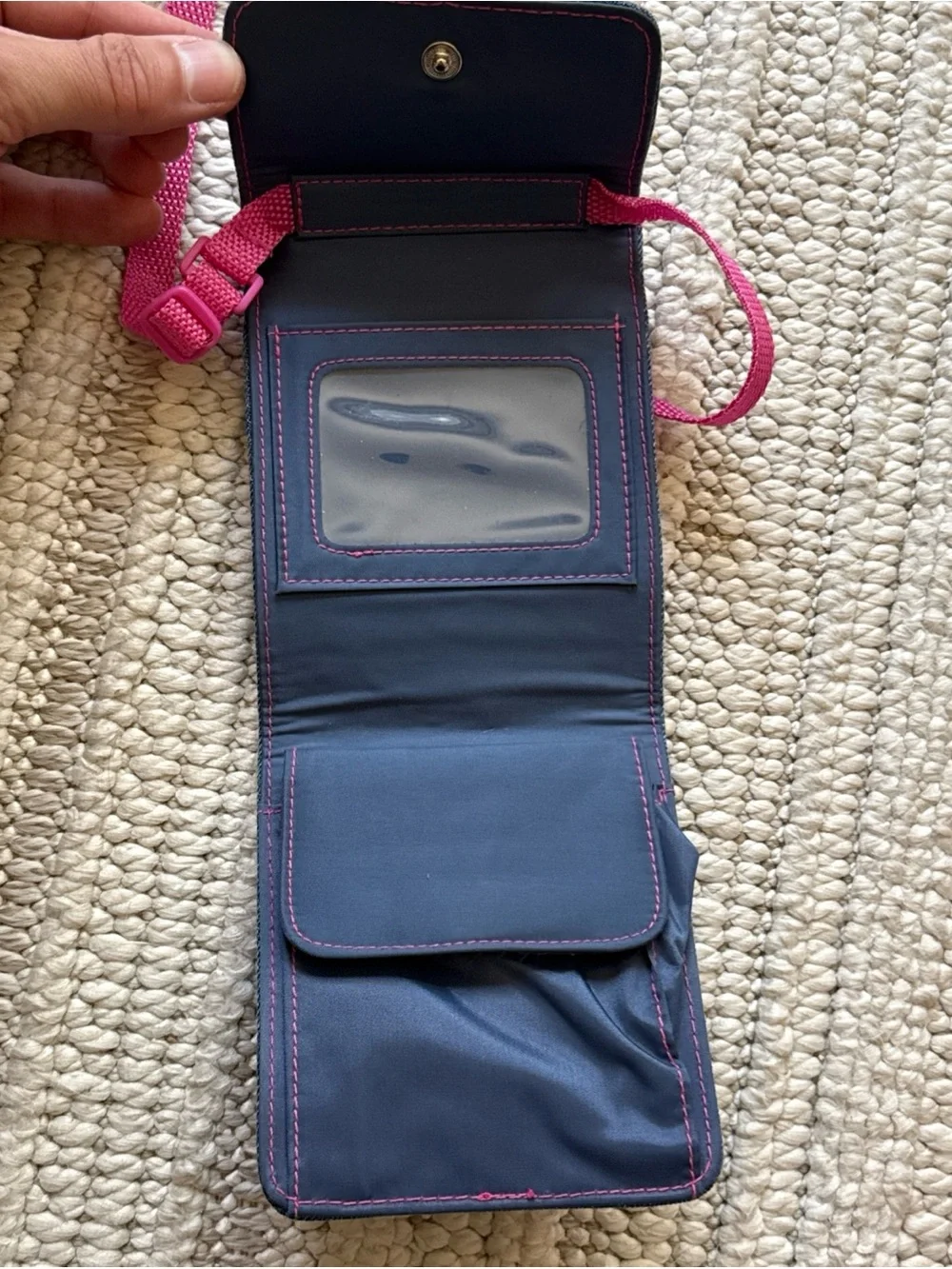 Barbie 2002 Vintage Cross Body Purse bag Denim Pink Mattel Vtg Y2k Kids Rare